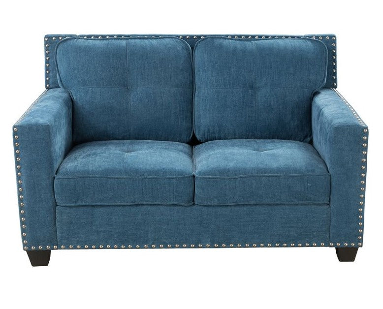 Blue Linen Sofa set (set of 3)