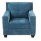 Blue Linen Sofa set (set of 3)