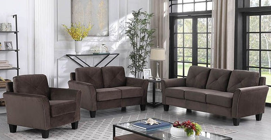 Taupe Flannel Sofa set (set of 3)