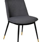 Modrest Batson Modern Grey Fabric Dining Chair (Set of 2)