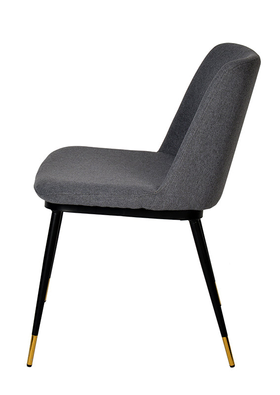 Modrest Batson Modern Grey Fabric Dining Chair (Set of 2)