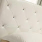 Modrest Monte Carlo - White Leatherette Modern Twin Bed with Crystals