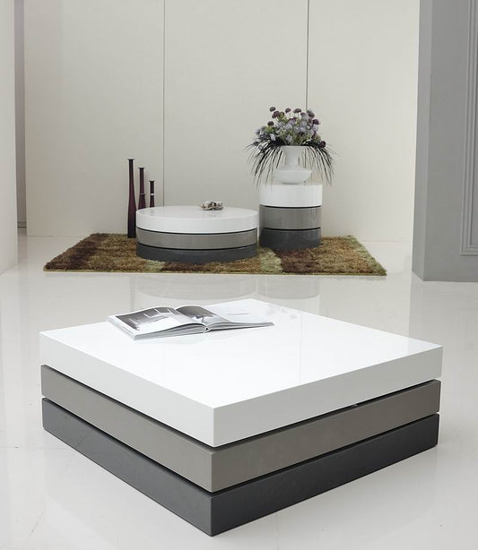 Modrest Trio-2 - Lacquer 3-Tone Square Coffee Table