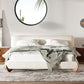 Modrest Fleury - Contemporary Cream Fabric and Walnut Bed