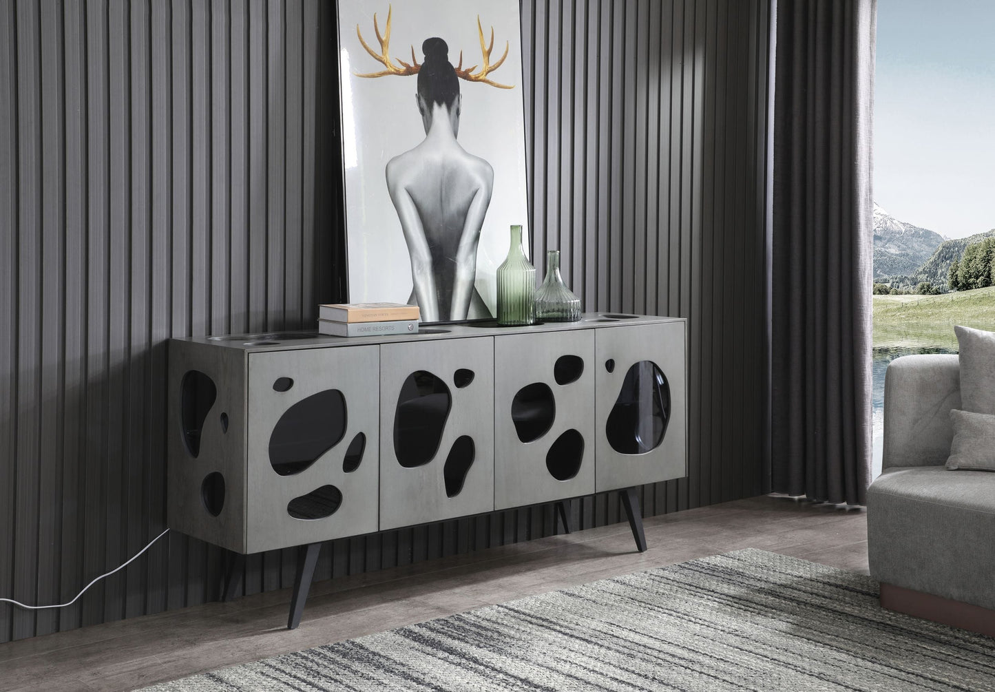 Modrest Fontana - Modern Grey Buffet