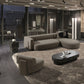 Modrest - Franco Modern RAF L-Shaped Brown Fabric Sectional Sofa