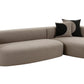 Modrest - Franco Modern RAF L-Shaped Brown Fabric Sectional Sofa