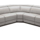 Modrest Frazier - Modern Light Grey Leather Sectional Sofa with Recliners