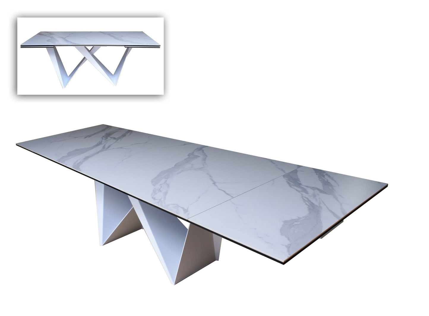 Modrest Fritz - Modern White Ceramic Dining Table