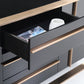 Nova Domus Cartier Modern Black & Rosegold Buffet