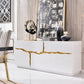 Modrest Aspen Modern White & Gold Buffet
