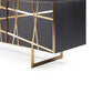 Modrest Kilson - Modern Black Oak & Champagne Gold TV Stand