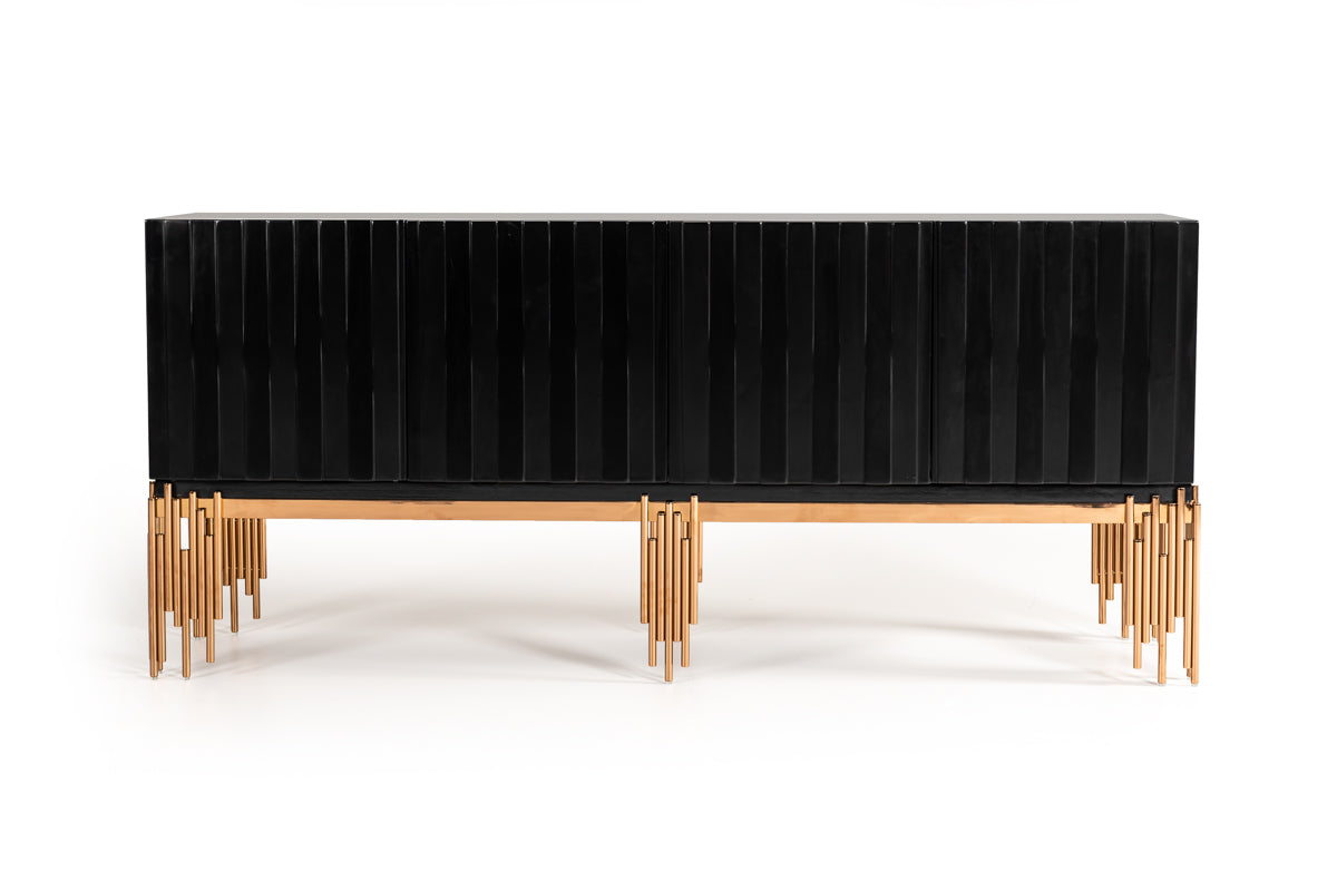 Modrest Token Modern Black & Rosegold Buffet