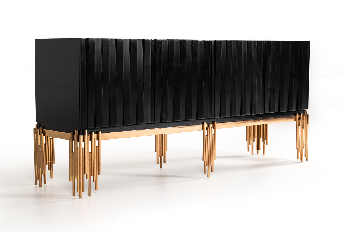 Modrest Token Modern Black & Rosegold Buffet