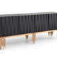Modrest Token Modern Black & Rosegold Buffet