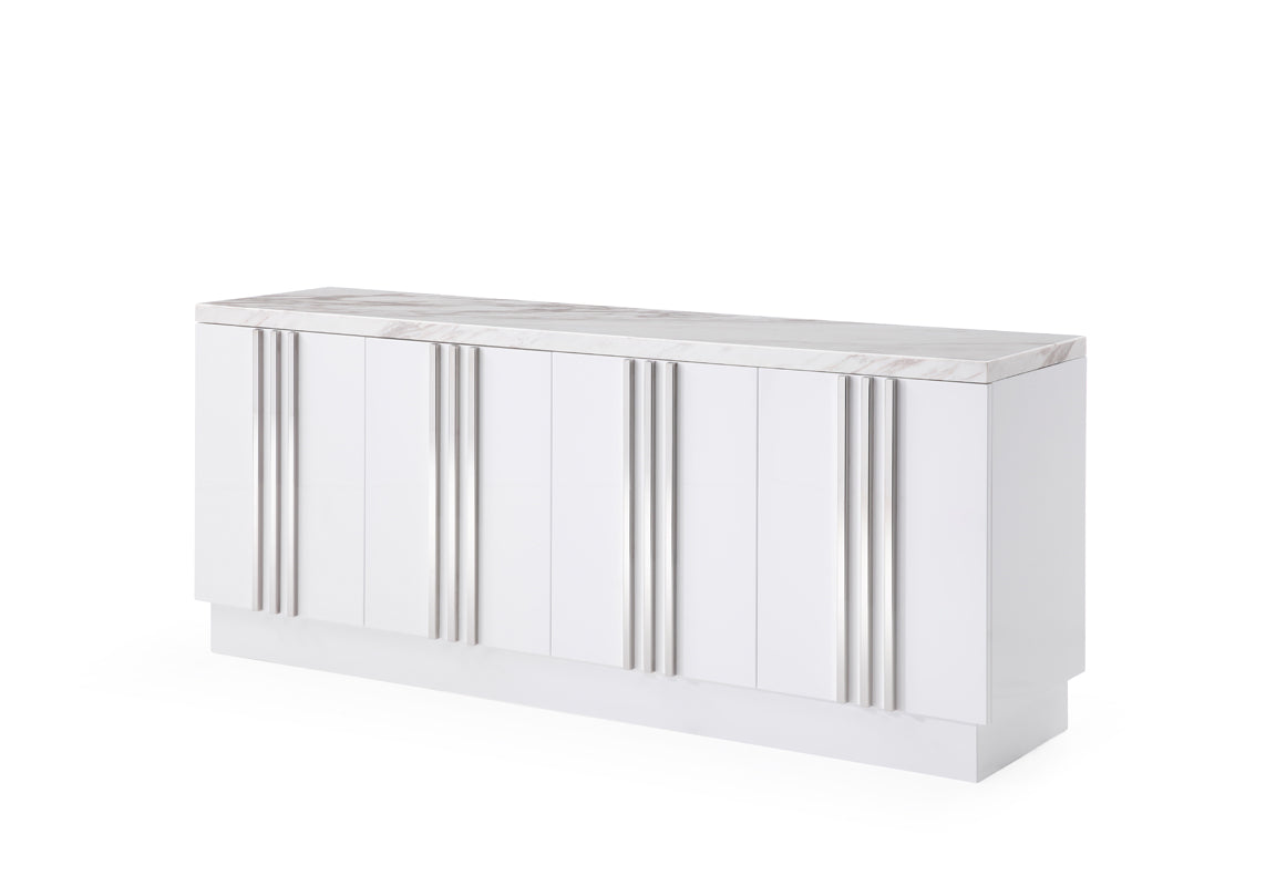 Modrest Kingsley Modern Marble & Stainless Steel Buffet
