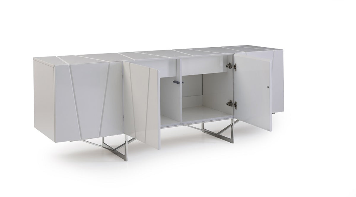 Modrest Chrysler Modern White High Gloss Buffet