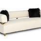 Divani Casa Gannet - Glam Beige Fabric Sofa