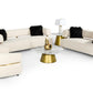 Divani Casa Gannet - Glam Beige Fabric Sofa