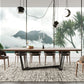 Modrest Gilroy - Modern Walnut and Black Dining Table