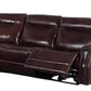 Brown Genuine Leather Power Recliner Sectional
