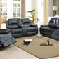 Black Faux Leather Recliners (set of 3)
