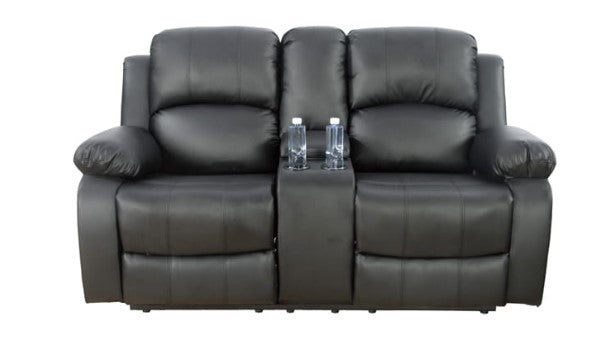 Black Faux Leather Recliners (set of 3)