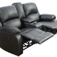 Black Faux Leather Recliners (set of 3)