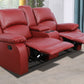Red Faux Leather Recliners (set of 3)