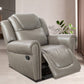 Grey Faux Leather Recliners (set of 3)