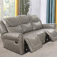 Grey Faux Leather Recliners (set of 3)