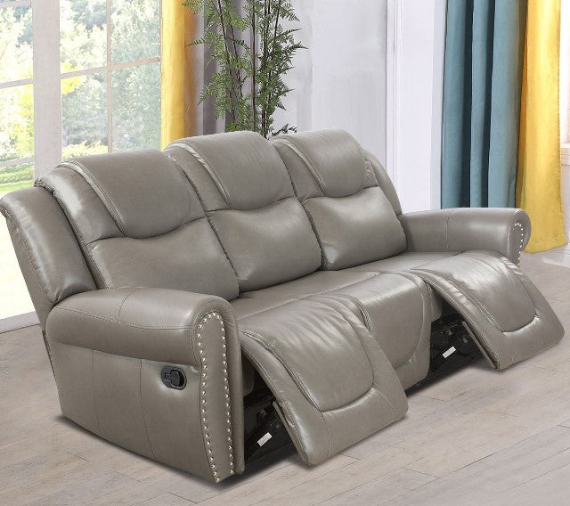 Grey Faux Leather Recliners (set of 3)