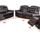 Brown Faux Leather Recliners (set of 3)