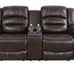 Brown Faux Leather Recliners (set of 3)