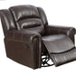 Brown Faux Leather Recliners (set of 3)