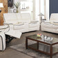 White Bonded Leather Recliners (set of 3)