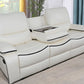 White Bonded Leather Recliners (set of 3)