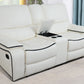 White Bonded Leather Recliners (set of 3)