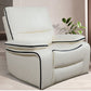 White Bonded Leather Recliners (set of 3)