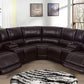 1a - Faux Leather Brown Sectional