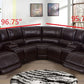 1a - Faux Leather Brown Sectional