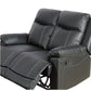 Black Faux Leather Recliner Chairs Set of 3