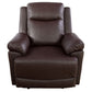 Brown Faux Leather Recliner Set of 3