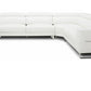 Divani Casa Hawkey - Contemporary White Full Leather U Shaped Left Facing Sectional Sofa