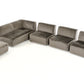 Divani Casa Hawthorn - Modern Grey Fabric Modular Left Facing Sectional Sofa + Ottoman