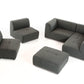Divani Casa Hawthorn - Modern Grey Fabric Modular Right Facing Sectional Sofa + Ottoman