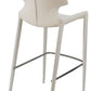 Modrest Hayes Modern White Eco-Leather Bar Stool (Set of 2)
