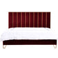 Divani Casa Reyes Modern Red Velvet & Gold Eastern King Bed