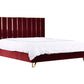 Divani Casa Reyes Modern Red Velvet & Gold Eastern King Bed