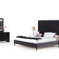 Modrest Hemlock Modern Dark Grey Velvet Bed